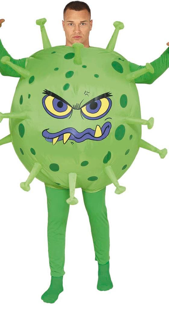 Covid Kostuum Opblaasbaar L, Kleding | Heren, Carnavalskleding en Feestkleding, Nieuw, Verzenden
