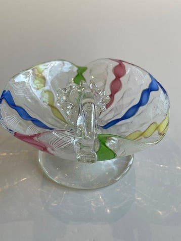 Murano Glass – Handled Zanfirico, Polychrome Cane and