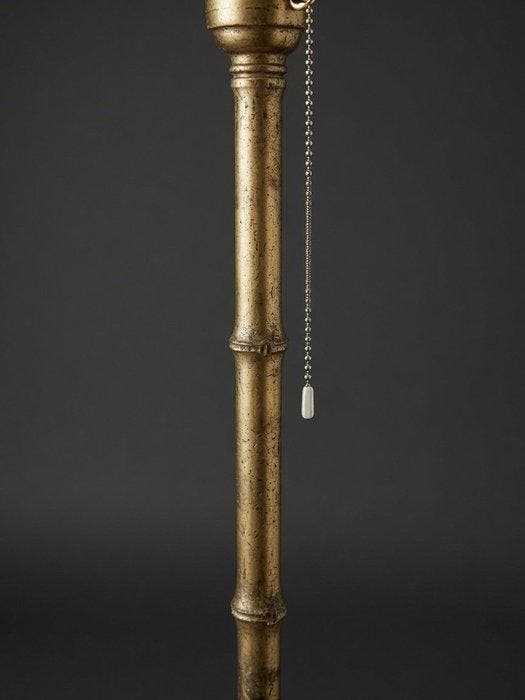 Staande lamp - Franse mid-eeuwse nepbamboe verguld messing, Huis en Inrichting, Overige Huis en Inrichting