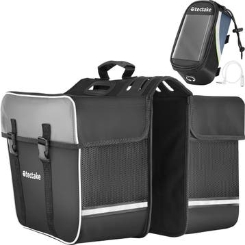 tectake Set fietstas George en frametas, waterafstotend - 18, Fietsen en Brommers, Fietsaccessoires | Overige Fietsaccessoires
