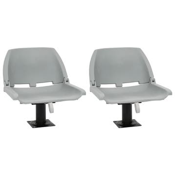 vidaXL 4-delige Bootstoelenset inklapbaar 48x51x41 cm grijs, Verzenden, Nieuw