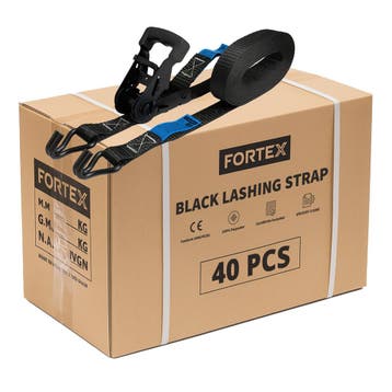40x FORTEX 2-delige spanband met ratel en haken - 25mm  -, Verzenden, Nieuw
