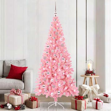 vidaXL Kerstboom Roze 210 cm PVC, Diversen, Kerst, Verzenden, Nieuw