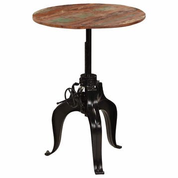 vidaXL Bartafel 75x(76-110) cm massief gerecycled hout, Verzenden, Nieuw