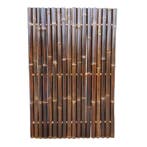 Bamboescherm zwart 60-90mm 200x90cm, Tuin en Terras, Verzenden, Nieuw