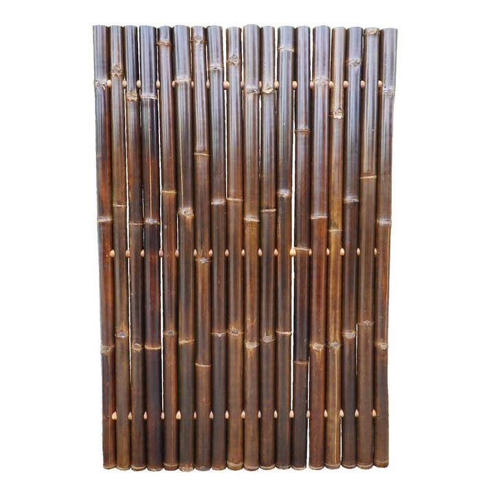 Bamboescherm zwart 60-90mm 200x90cm, Tuin en Terras, Schuttingen, Verzenden