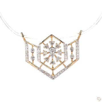 Hanger - 18 karaat Geel goud - 0.15ct. tw. - Diamant