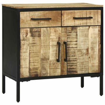 vidaXL Dressoir met lade 70 x 35 x 70 cm Massief mangohout, Huis en Inrichting, Kasten | Dressoirs, Verzenden, Nieuw