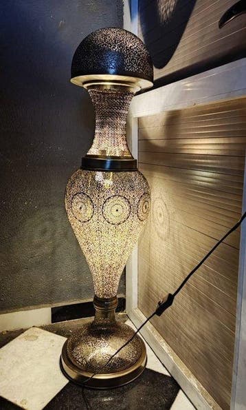 Staande lamp - Messing - Marokkaanse handgemaakte messing