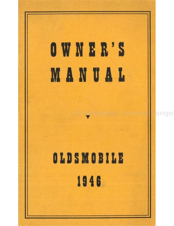 1946 OLDSMOBILE INSTRUCTIEBOEKJE ENGELS, Auto diversen, Handleidingen en Instructieboekjes