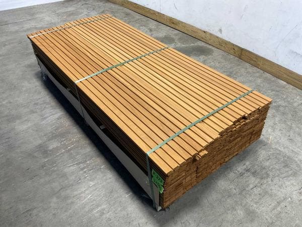 Veiling - 25x ThermoWood Ayous Rib3 gevelbekleding 210x14x1,, Bricolage & Construction, Bois & Planches