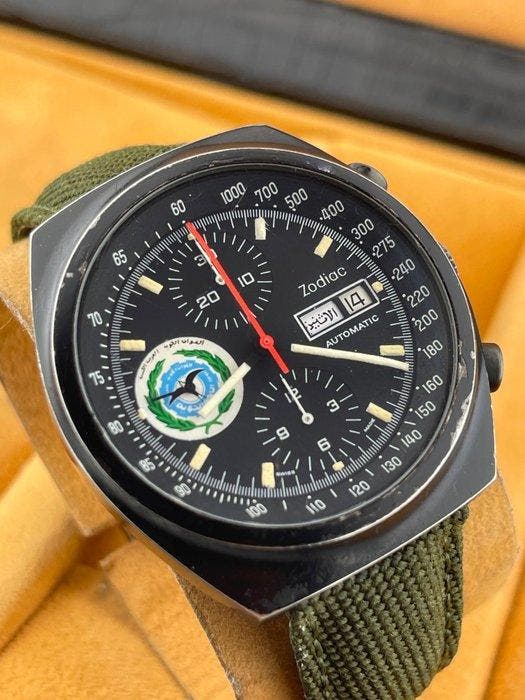 Zodiac - Chronograph 280GX Libyan Air Force - 280 GX - 7750, Handtassen en Accessoires, Horloges | Heren