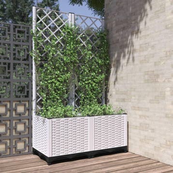 vidaXL Plantenbak Wit 80 x 40 x 136 cm, Verzenden, Nieuw