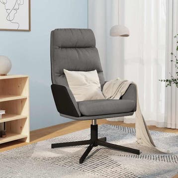 vidaXL Relaxstoel stof lichtgrijs, Verzenden, Nieuw