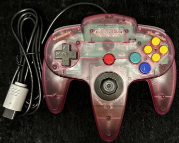 N64 Controller Crystal Paars Transparant Nintendo 64 Nieuw, Verzenden