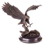 Figuur - Bronzefigur Adler - Brons, Marmer