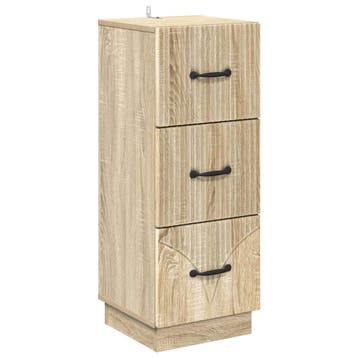 vidaXL Ladekast Sonoma Eiken 33 x 34,5 x 87 cm Bewerkt hout, Verzenden