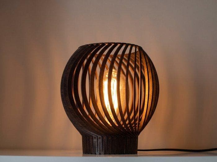 kabuff - Buffet tafellamp - Hout - Beperkte oplage 3/20, Antiek en Kunst, Kunst | Designobjecten