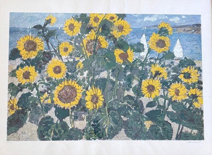 Michele Cascella (1892-1989) - Girasoli, Antiek en Kunst, Antiek | Overige Antiek
