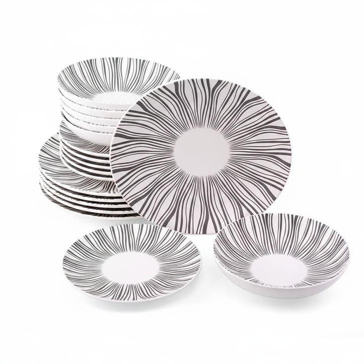 Buccan Serviesset Zebra - 18-delig, Huis en Inrichting, Keuken | Servies, Verzenden