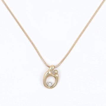 Ketting met hanger - 14 karaat Geel goud, Friederich Binder.