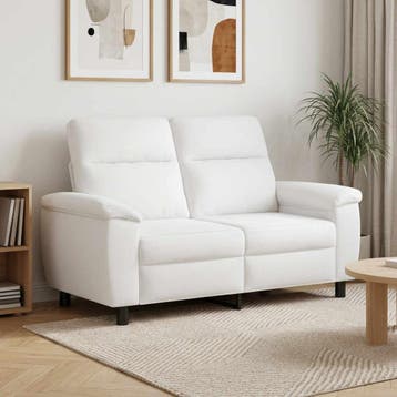 vidaXL bank / zetel Wit 158 x 90 x 95 cm Stof, Maison & Meubles, Verzenden