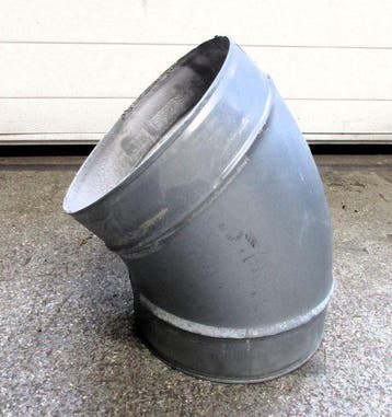 Afzuigkap bocht ø25cm, 45 graden