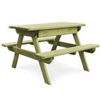 vidaXL Picknicktafel met banken 90x90x58 cm geïmpregneerd, Verzenden
