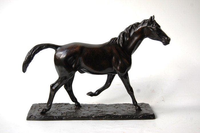 Irénée Rochard (1906-1984) - Sculpture, Paard in draf - 21, Antiquités & Art, Art | Objets design
