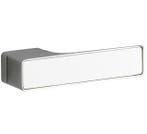 Deurklink op geveerd rozet Maximal glans chroom/wit glas, Nieuw
