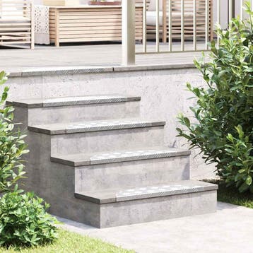vidaXL Trapmatten 15 st 60 x 18 x 2,5 cm Zilver Aluminium, Doe-het-zelf en Bouw, Verzenden, Nieuw