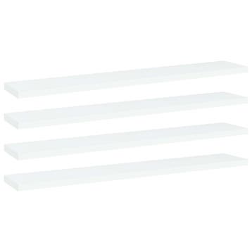 vidaXL Wandschappen 4 st 60x10x1,5 cm bewerkt hout wit, Verzenden
