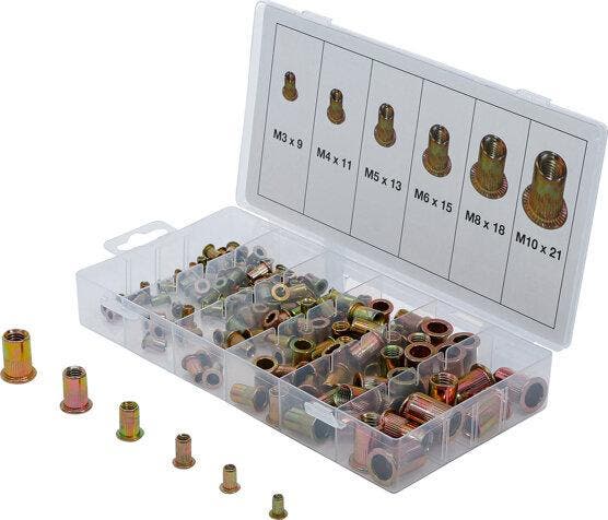 Bgs Technic 150-delige Rivet Nuts assortiment, gegalvaniseer, Autos : Divers, Outils de voiture, Envoi