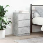 vidaXL Nachtkastje met 3 lades 39x35x65 cm betongrijs, Huis en Inrichting, Slaapkamer | Nachtkastjes, Verzenden, Nieuw