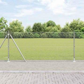 vidaXL gelast draadhek met betonnen voetstuk 100 x 0,8 m, Verzenden, Nieuw