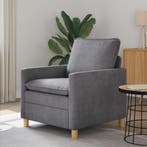 vidaXL bank / zetel Lichtgrijs 76 x 81 x 87,5 cm Polyester, Verzenden, Nieuw