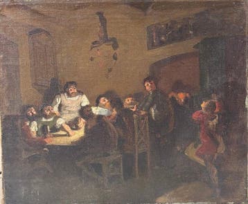Oostenrijkse school (XIX) - Scena di taverna