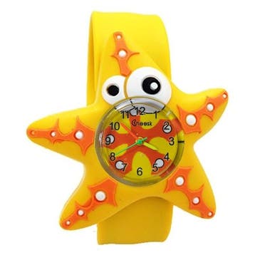 Fako - Kinderhorloge - Slap On Mini - Zeester - Geel, Verzenden, Nieuw