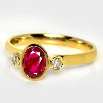 Sans prix de réserve - Bague - 18 carats Or jaune, GIA 1,01, Nieuw