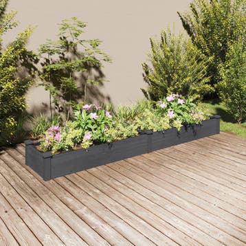 vidaXL Plantenbak verhoogd met voering 240x45x25 cm, Tuin en Terras, Verzenden, Nieuw
