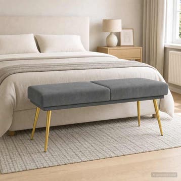 vidaXL Dubbel-laags bank Donkergrijs 120 x 45 x 46 cm, Verzenden