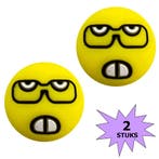 Fako Bijoux - Tennisdemper - Emoji - Nerd - 2 Stuks, Verzenden, Nieuw