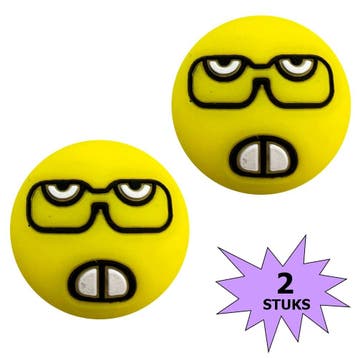 Fako Bijoux - Tennisdemper - Emoji - Nerd - 2 Stuks, Sport en Fitness, Tennis, Verzenden, Nieuw