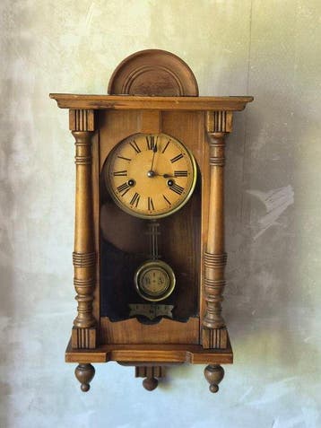 Wandklok - Hout - 1910-1920, Antiek en Kunst