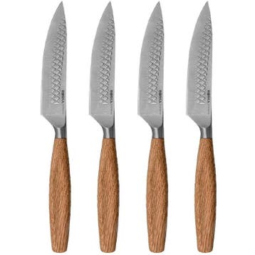 Steakmessen | OSLO+ | RVS/Hout | 4 Stuks Boska Holland, Verzenden
