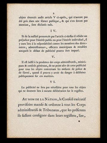 Assemblée Nationale Française - Loi du 27 août 1792 –