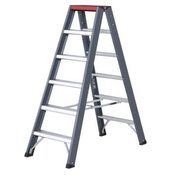 Altrex dubbele trapladder Falco 2×6 treden, Doe-het-zelf en Bouw, Ladders en Trappen, Ophalen of Verzenden, Nieuw, Trap, Minder dan 2 meter