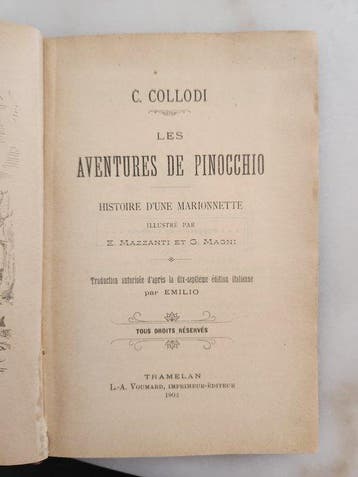 C. Collodi; ilustrado por E. Mazzanti e C. Magni - Les