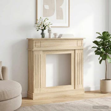 vidaXL Haardombouw Sonoma Eiken 102 x 26 x 100 cm Bewerkt, Huis en Inrichting, Verzenden, Nieuw