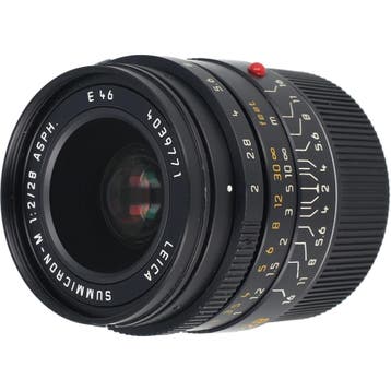 Leica 11604 Summicron-M 28mm F/2  ASPH. noir | Occasion, Audio, Tv en Foto, Foto | Lenzen en Objectieven, Ophalen of Verzenden